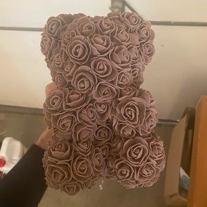 Brown foam rose bear!